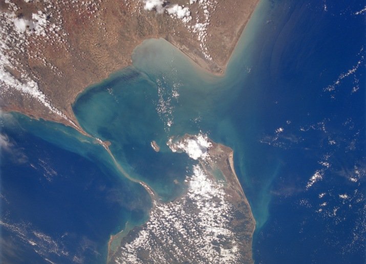 nasa satellite photo the remains of the rama setu